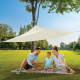 Linder Exclusiv Sonnensegel Dreieck, Sonnenschutz für Balkon und Terrasse, Wasserdicht, Sonnenschutz Polyester mit UV Schutz (3,6x3,6x3,6m) Beige
