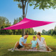 Linder Exclusiv Sonnensegel Dreieck, Sonnenschutz für Balkon und Terrasse,Wasserdicht,Schutz vor UV Strahlungen (3,6x3,6x3,6 m) Fuchsia