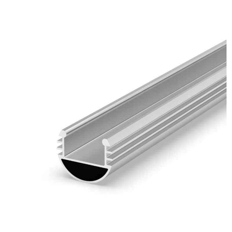 Kreisförmiges Aluminiumprofil für LED-Streifen BRG-8 + transparenter Diffusor - 1m