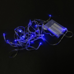 E22A LAMPKI CHOINKOWE 16LED 3M BLUE 3XAA