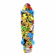 Aga4Kids Pennyboard mit LED-Rädern MR6002, ABEC 7, 100kg Belastbar, Pennyboard, Longboard, Skateboard, Miniboard