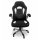 Aga Spielstuhl, Bürostuhl,Drehbarer Spielstuhl, Gamingstuhl, Racing Schreibtischstuhl,Chefsessel Schwarz - Weiß