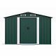 Aga Gartenhaus MR4054 – für Werkzeuge - verzinkter Stahl, 7,2 m2 – 301x214x238 cm - Schiebetür –  Grün – robust & witterungsbeständig – für Gartengeräte
