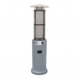 Aga Gas Heizpilz Terrassenheizstrahler – Gasheizer Heizstrahler für Terrasse & Garten MR8158 Silber