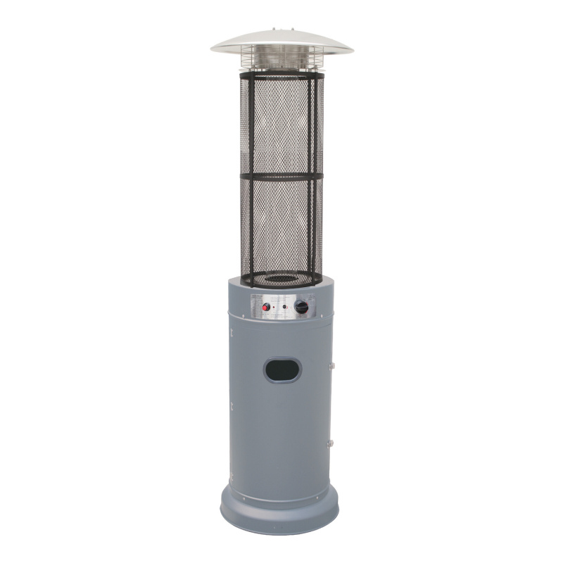 Aga Gas Heizpilz Terrassenheizstrahler – Gasheizer Heizstrahler für Terrasse & Garten MR8158 Silber