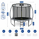 Aga SPORT EXCLUSIVE Trampolin 305 cm 10 ft Grau, Kindertrampolin, Gartentrampolin mit Sicherheitsnetz + Sicherheitsnetz + Leiter