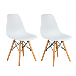 Aga 2x Jídelní židle Bílá