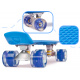 Aga Frisbee Skateboard LED Räder blau