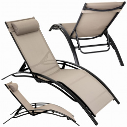 Leżanka ogrodowa aluminiowa - składana