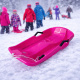 Aga Kinder Schlitten  DS492 Rosa, Kinderschlitten aus Kunststoff, Stabiler Schneebob, Rodelschlitten für Kinder