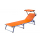 Linder Exclusiv Klappbarer Garten-Liegestuhl mit vier Positionen EXCLUSIVE MC372310O Orange