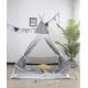Aga4Kids Kinder Teepee Zelt ZigZag Weiß