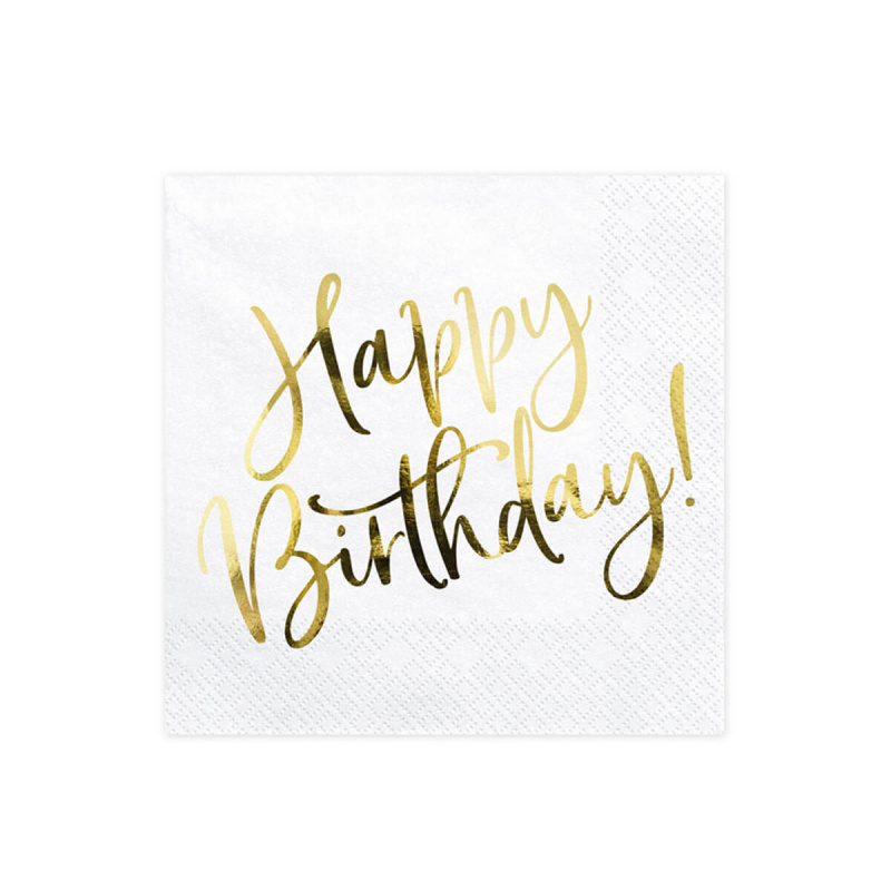 Aga4Kids Papier Servietten Alles Gute zum Geburtstag 33x33 cm 20pcs