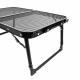 Aga Klappbarer Campingtisch 60x40x25/33 cm Schwarz   Aga Mini Campingtisch klappbar – Aluminiumtisch 60x40x25/33 cm höhenverstellbar – leicht, stabil & wetterfest – faltbar mit Griff, ideal für Outdoor & Reisen