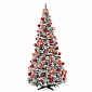 Aga Klappbarer Weihnachtsbaum Wanda 210 cm mit LED-Beleuchtung und Dekorationen