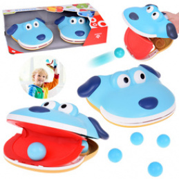 Zestaw sportowy - gra zręcznościowa Wyrzutnia PIES + 4 piłki ZA5604 uniwersalny