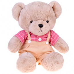 Pluszowy MIŚ - beżowy Filip 58cm w różowej VINTAGE koszuli ZA5923 A uniwersalny