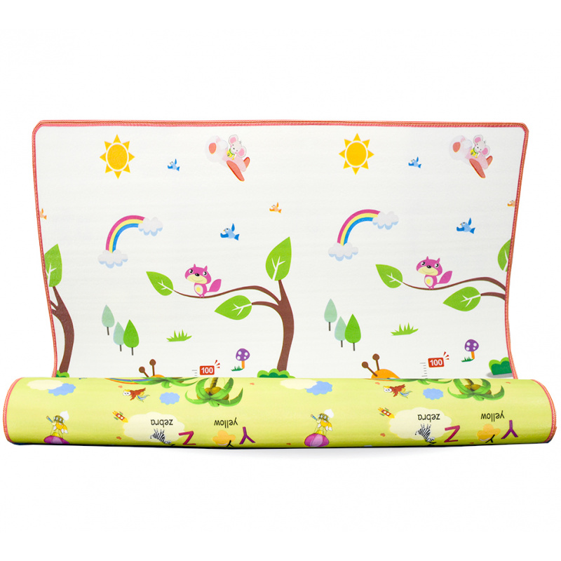 Aga4Kids Kinder Spielmatte 180x200 cm MR128 Krabbelmatte, Spielmatte doppelseitig, Spielunterlage ,Spielteppich, Spielteppich für Kinder