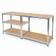 Linder Exclusiv Steckregal, Werkstattregal,Schwerlastregal, Lagerregal, Metallregal 180x90x40 cm, 5 Böden, raglast gesamt 875 kg
