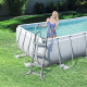 Bestway Sicherheitsleiter 107 cm 58330      Bestway Poolleiter - Aufstellpools bis 107 cm – rutschfeste Stufen – stabile Metallkonstruktion – bis 150 kg  – universell einsetzbar - 58330