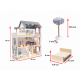 Aga MDF Holzpuppenhaus + Möbel 78cm schwarz LED