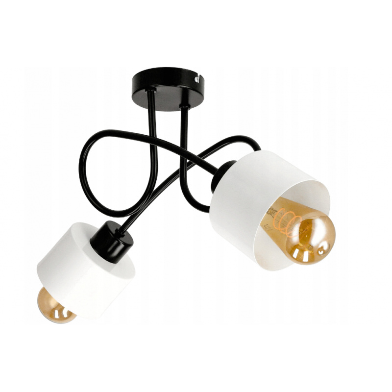 LED stropní svítidlo LOFT - 2xE27 - KUBEK WHITE