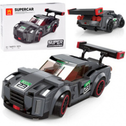 Klocki techniczne Sportowe auto SZARE 166-elementów + naklejki ZA5743 uniwersalny