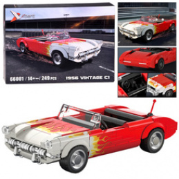 Klocki konstrukcyjne samochód klasyk hot rod Roadster 249ele  ZA5817 uniwersalny