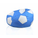 Aga Sitzsack Relaxationbag BALL XXXL Weiß - Hellblau + Fußstütze