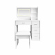 Aga Schminktisch mit Spiegel und LED-Beleuchtung + Hocker MRDT29 Weiß
