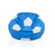 Aga Sitzsack Relaxationbag BALL XXXL Weiß - Hellblau + Fußstütze