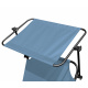 Aga Klappbarer Garten-Liegestuhl mit Baldachin Hellblau