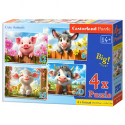 Puzzle 4w1  Cute Animals B-041084 uniwersalny