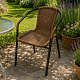 Aga Gartenstuhl RATAN Schwarz/Braun