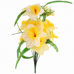 Bukiet sztucznych kwiatów żółte Żonkile - 52 cm