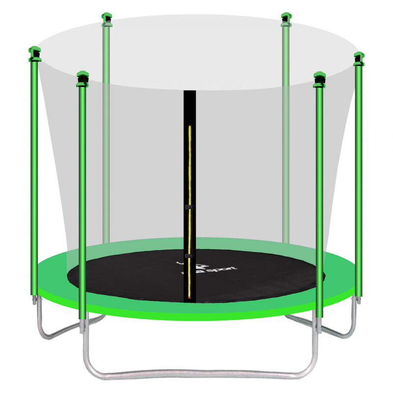 Aga SPORT FIT Trampolin 180 cm 6 ft Hellgrün + inneres Schutznetz