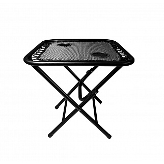 Aga Campingtisch MR48TB – Klapptisch 50x50x50 cm mit 2 Getränkehaltern – faltbar, stabil & wetterfest – kompakt für Camping & Reisen