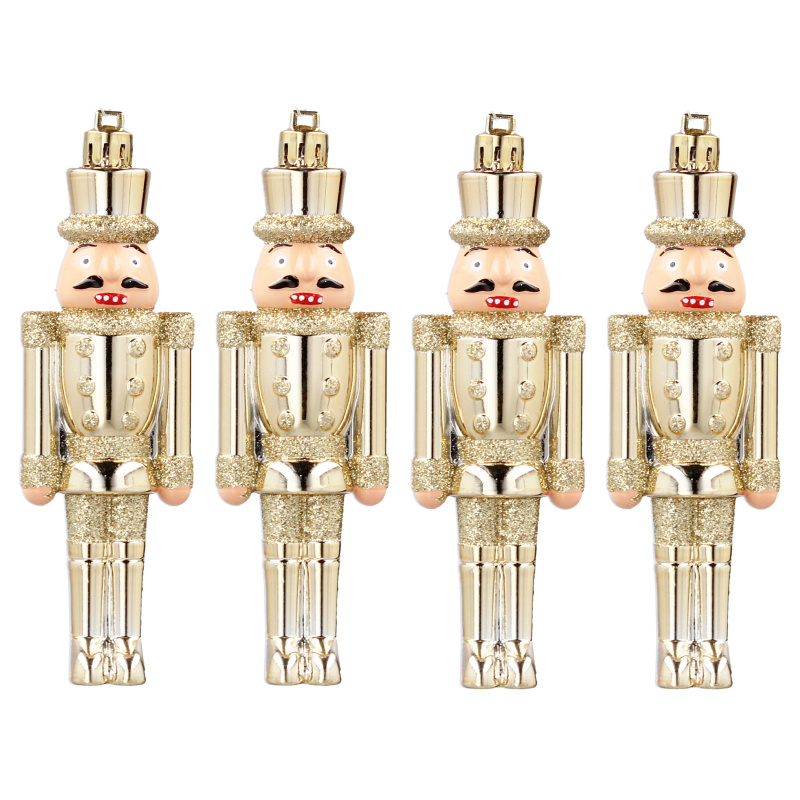 Aga Weihnachtsschmuck-Set Nussknacker 4 Stück Gold