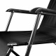 Aga Sonnenliege mit Fußteil DS713 Schwarz, leicht & klappbar, Stahl - pulverbeschichtet, UV-beständig, Liegestuhl, Gartenstühle, Gartenliege, Relaxsessel mit Kopfpolster, Camping Garten Balkon