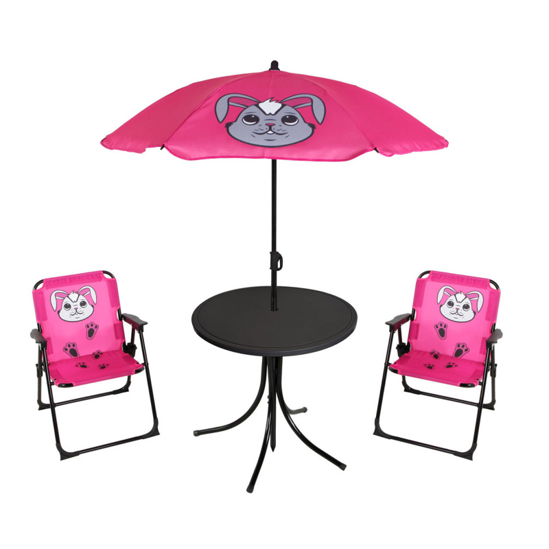 Linder Exclusiv Kinder Camping Set – faltbares Spiel-Campingset mit Zelt & Picknicktisch für Kinder – kompakt & wetterfest - Hase