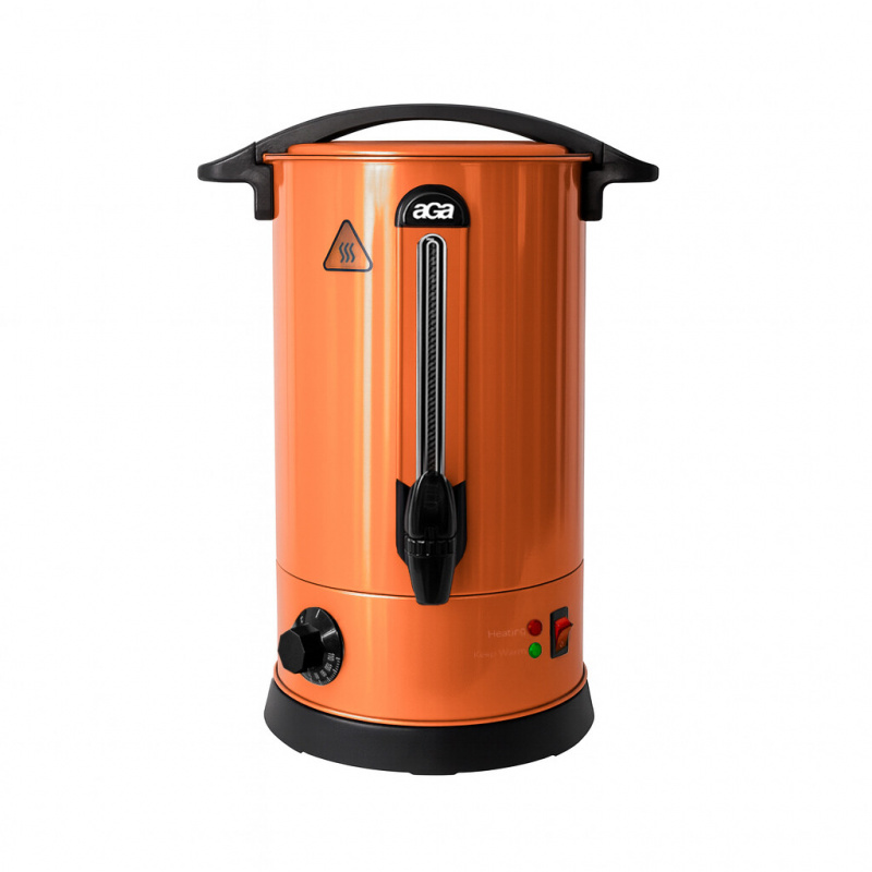 Aga Glühweinkocher 8 l Orange  Einkochautomat aus Edelstahl Glühweinkessel Glühweinautomat Heißgetränkeautomat Heißwasserspender