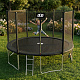 Aga SPORT PRO Trampolin 430 cm Schwarz + Sicherheitsnetz + Leiter + Schuhfach