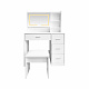 Aga Schminktisch mit Spiegel und LED-Beleuchtung + Hocker MRDT29 Weiß