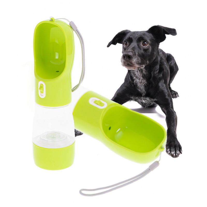 Aga Tragbarer Wasser- und Futterspender für Hunde Grün