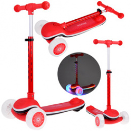 Balansowa hulajnoga SCOOTER 3-kołowa KOLOROWE ŚWIATEŁKA i MUZYKA SP0812 uniwersalny