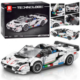Klocki techniczne Supersportowe auto BIAŁY KABRIOLET spojler 348-ele ZA5787 uniwersalny