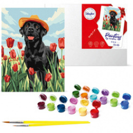 Zestaw do malowania po numerach Uroczy labrador KHO6621 30x40 AP0055 uniwersalny