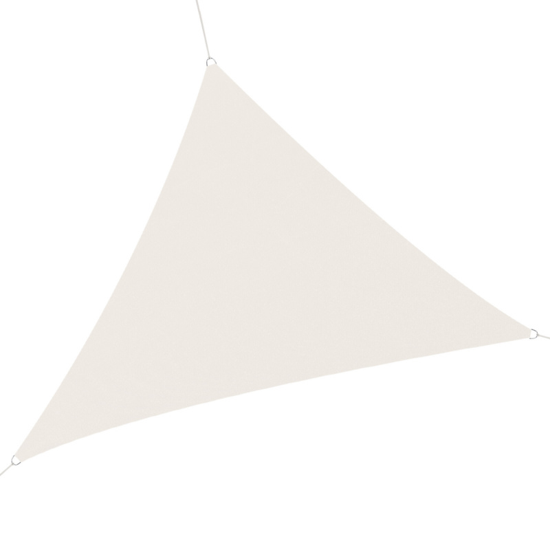 Aga Sonnensegel Dreieck 3x3x3 m, Sonnenschutz Segel inkl. Befestigungsseilen Beige mit UV Schutz für Garten Terrasse