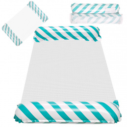 Nafukovací plážová matrace houpací síť vodní lehátko křeslo bazén modrá