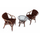 Aga Rattan-Garnitur SITA Choco Dunkelbraun